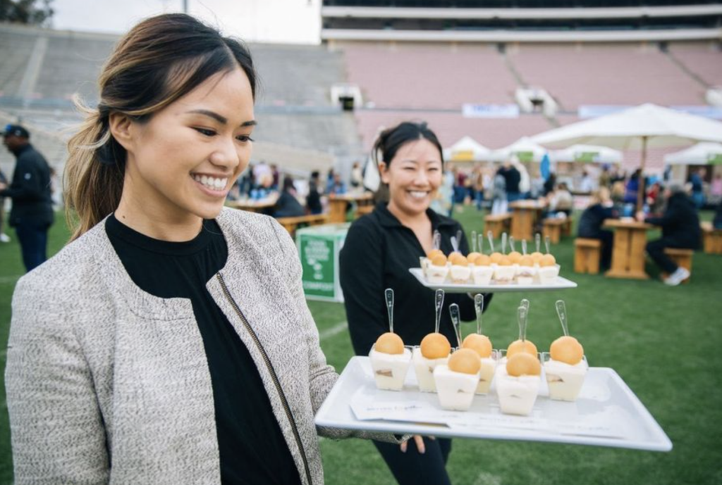Incredible food on the field of Rose Bowl Stadium // Courtesy of Masters of Taste