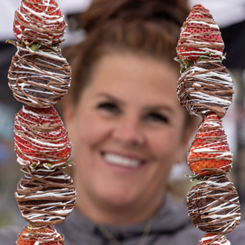 Strawberry Kabobs, Pizza, Funnel Cake and so much more! California Strawberry Festival, May 18 and 19